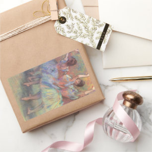 Three Dancers by Edgar Degas, Vintage Ballet Art Rectangular Sticker