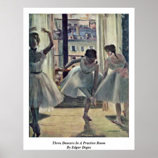 Three Dancers In A Practice Room By Edgar Degas Poster