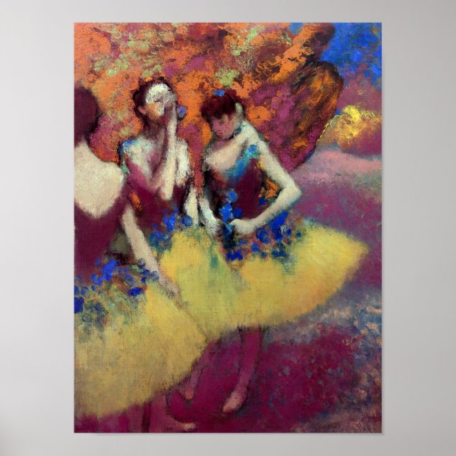 Three Dancers in Yellow Skirts by Degas Poster (Front)