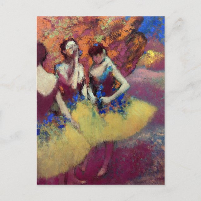 Three Dancers in Yellow Skirts Postcard (Front)
