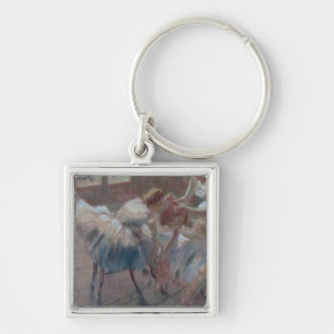 Three Dancers Preparing for Class Key Ring