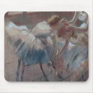 Three Dancers Preparing for Class Mouse Mat
