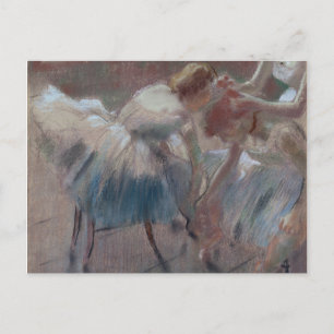 Three Dancers Preparing for Class Postcard