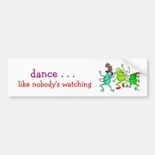 Three Dancing Frogs Bumper Sticker