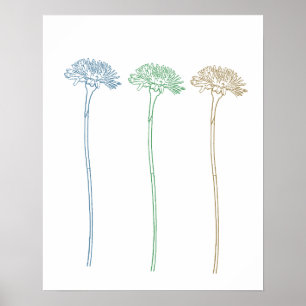 Three Dandelions Poster