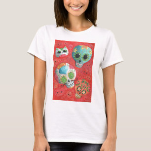 Three Day of The Dead Skulls T-Shirt