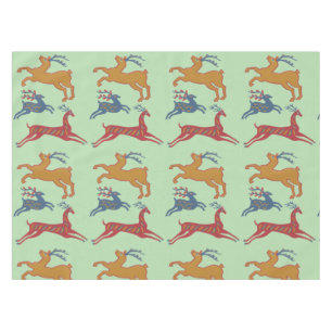 Three Deers American Folk Art Tablecloth