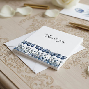 Three Delft Blue Tulips Enclosure Card