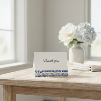 Three Delft Blue Tulips Thank You Card