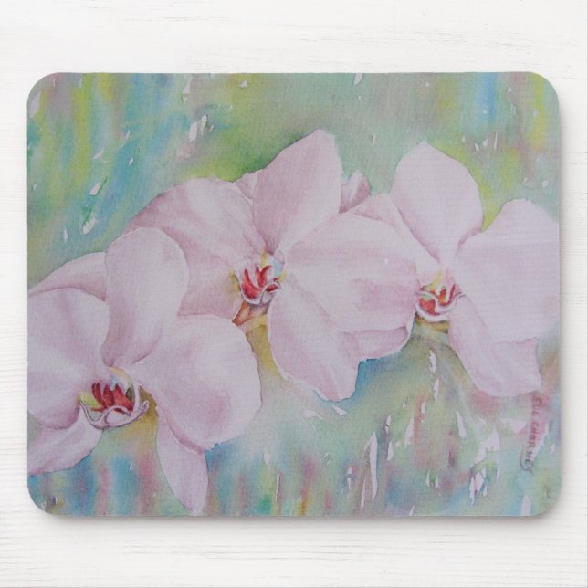 THREE DELICATE ORCHIDS MOUSE MAT (Front)