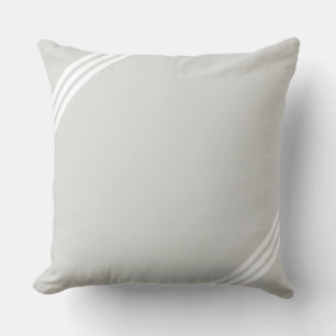Three Diagonal Lines on Light Grey Cushion