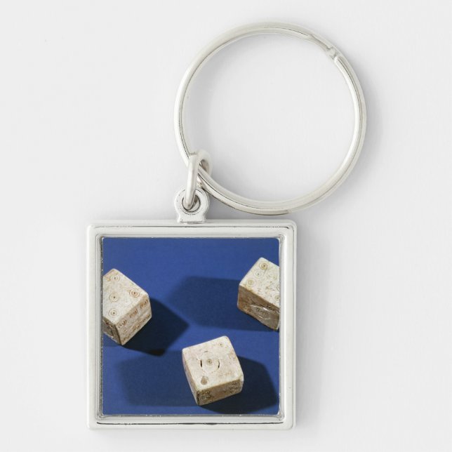 Three dice, from the acropolis at Osteria Key Ring (Front)