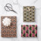 Three Different Art Deco Style Wrapping Paper Shee