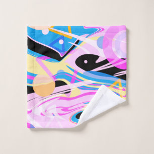Three Dimensional Geometric Abstract Painting Wash Cloth