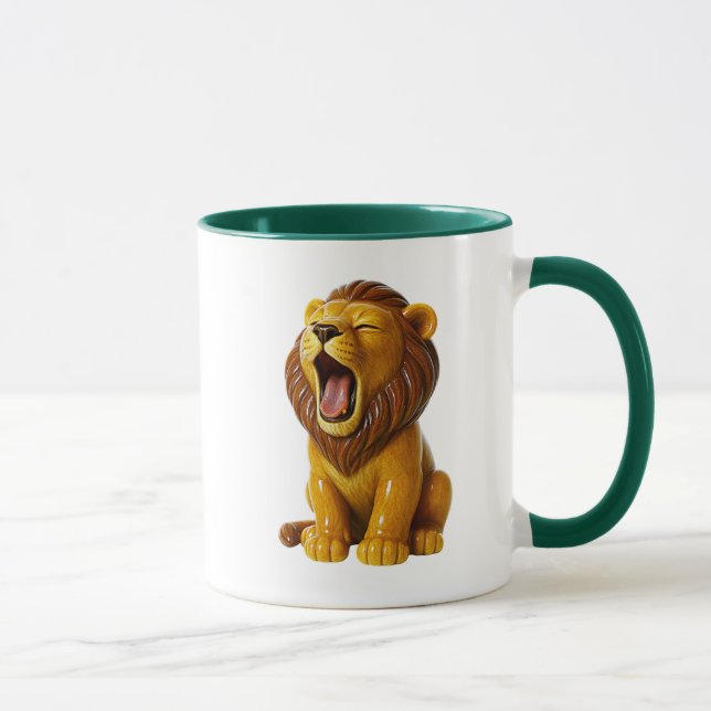 Three-dimensional lion that blows. mug (Right)