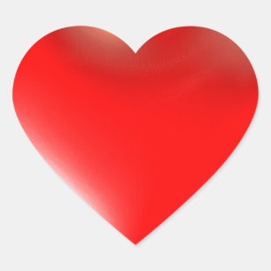Three Dimensional Style Heart Symbol Red Heart Sticker