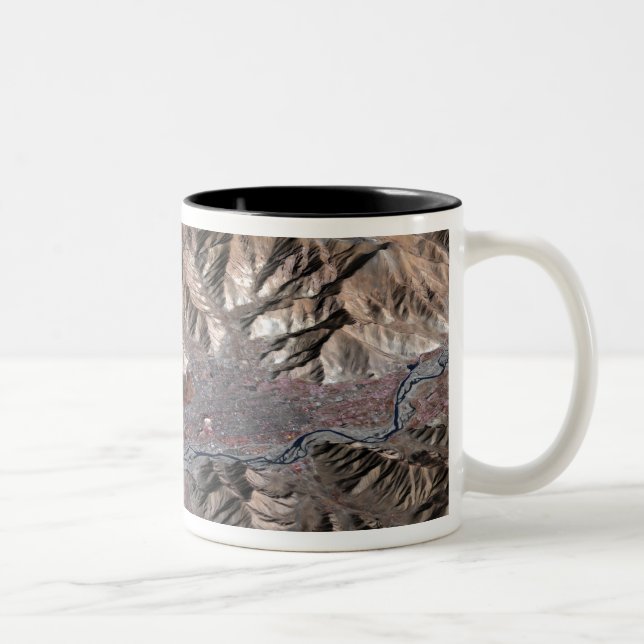 Three-dimensional view of the landscape Two-Tone coffee mug (Right)