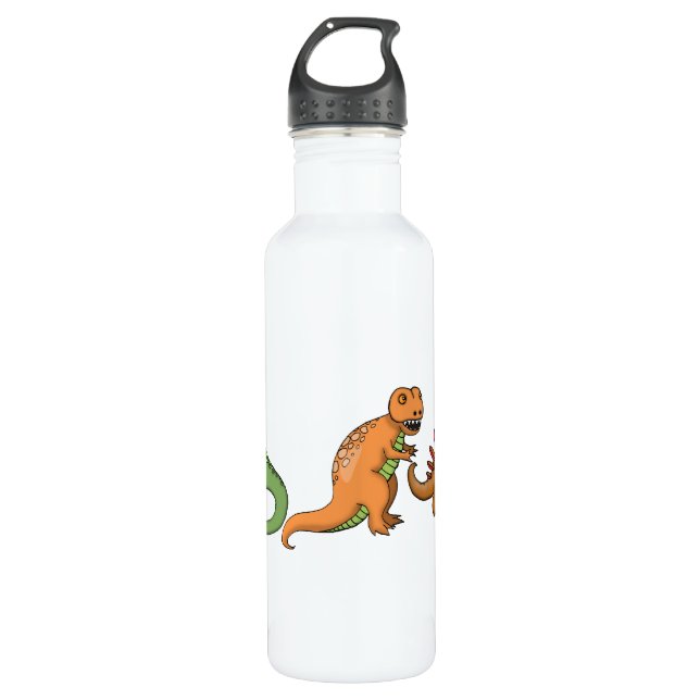 Three Dinosaurs Kids Waterbottle 710 Ml Water Bottle (Front)