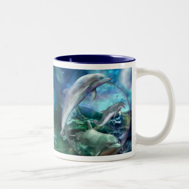 Three Dolphins Art Mug (Right)