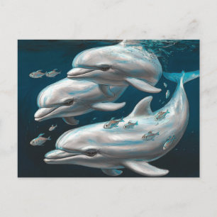 Three Dolphins Postcard
