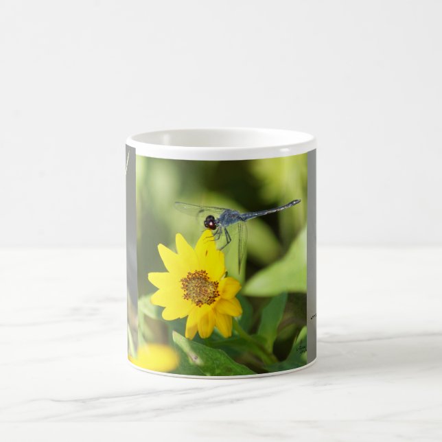 Three Dragonflies Flower Mug (Center)