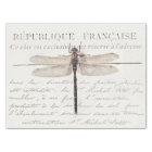 Three Dragonfly French Carte Postale Decoupage Set