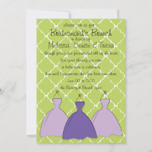 Three dress sketch invitation
