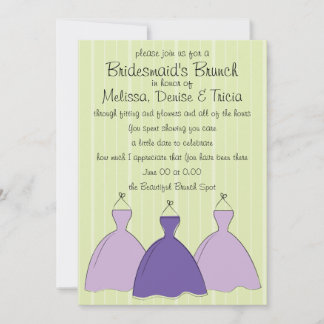 Three dress sketch invitation