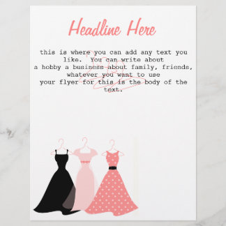 Three Dresses Flyer