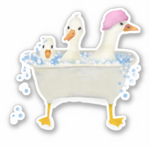 Three Ducks in a bubbly tub
