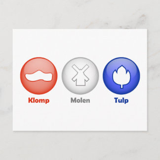 Three Dutch Icons Postcard