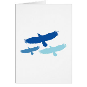 Three Eagles Flying (Blue)