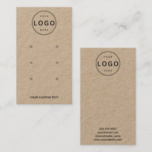 Three Earring Display Card Logo Jewelery Display