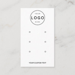 Three Earring Display Card Logo Jewelery Display