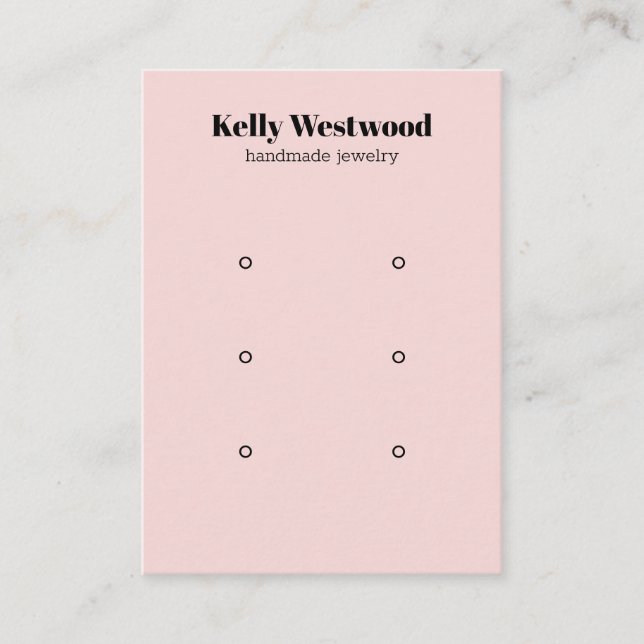 THREE EARRING HOLE SETS  BACK LOGO SOCIAL ICONS BUSINESS CARD (Front)