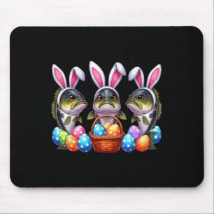 Three Easter Bunny Byb Fishes Hunting Eggs Sket Co Mouse Mat