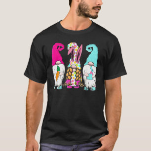 Three Easter Gnomes Pastel Spring Bunny Ears Rabbi T-Shirt