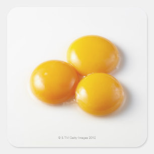 Three egg yolk square sticker