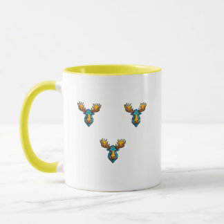 Three elks on a mug