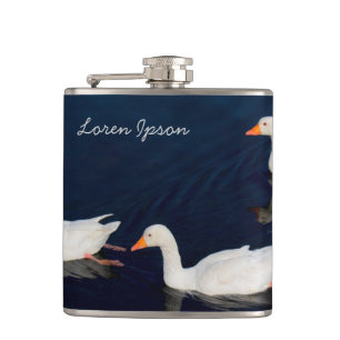 Three Emden Geese Hip Flask