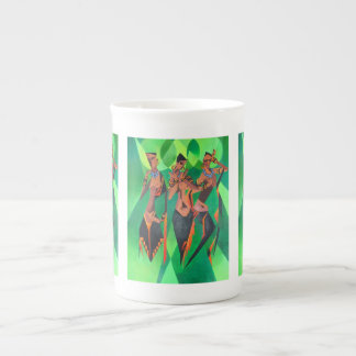 Three Ethnic Traditional Black Women Dancing Bone China Mug