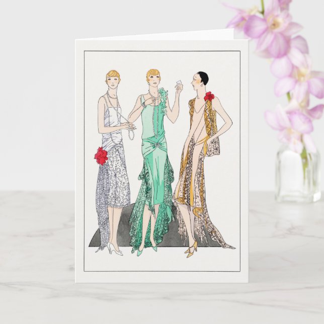 Three evening dresses with lace from Racine Card (Orchid)