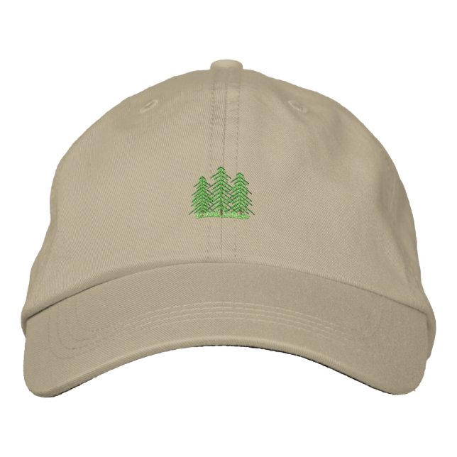 Three Evergreens Embroidered Hat (Front)