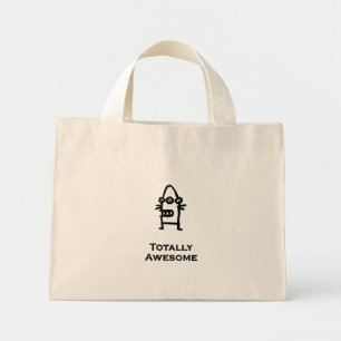 Three Eye Bot Totally Awesome Mini Tote Bag