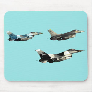 Three F16 Falcons Mouse Mat