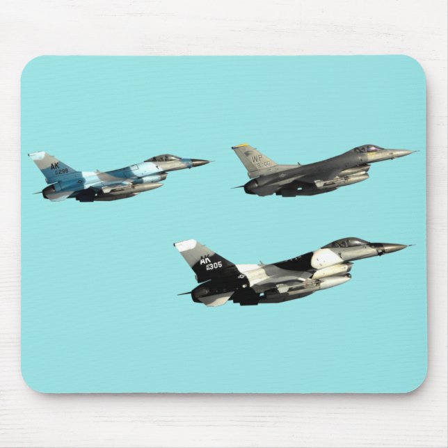 Three F16 Falcons Mouse Mat (Front)