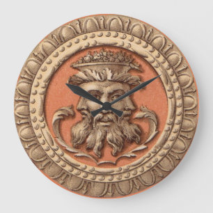 three faces large clock