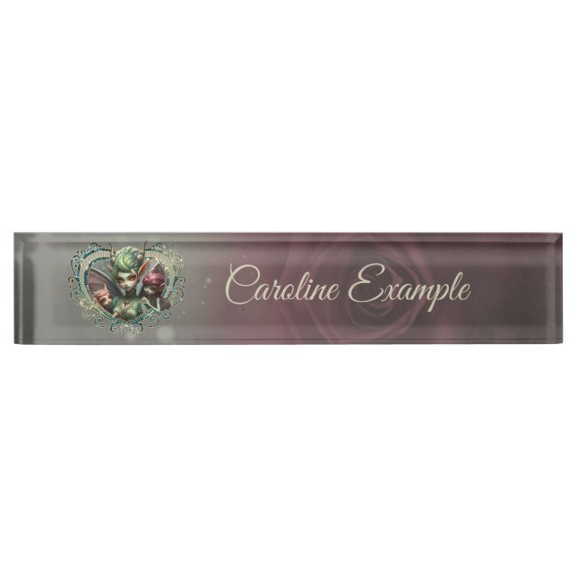 Three fairies, the companions of the magic heart.  nameplate (Front)