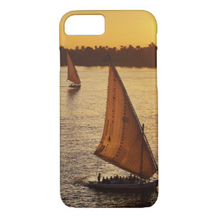 Three falukas with sightseers on Nile River at iPhone 8/7 Case