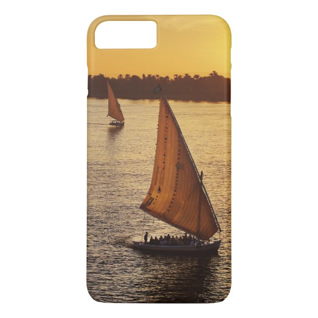 Three falukas with sightseers on Nile River at Case-Mate iPhone Case (Back)